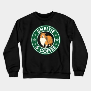 Sheltie And Coffee Crewneck Sweatshirt